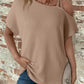 Zimonto - Asymmetrical Neck Short Sleeve T-Shirt