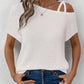 Zimonto - Asymmetrical Neck Short Sleeve T-Shirt