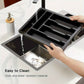 Adjustable 2-Section Expandable Cutlery Tray Organizer for Kitchen Drawers - Durable & Minimalist Design