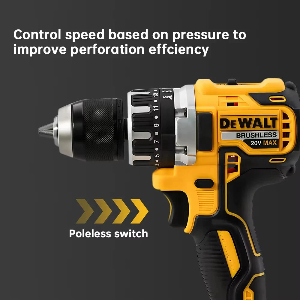 Zimonto - Dewalt DCD796 13mm Brushless Impact Electric Drill Multifunctional Cordless Screwdriver Rechargeable 20V Battery Power Tools