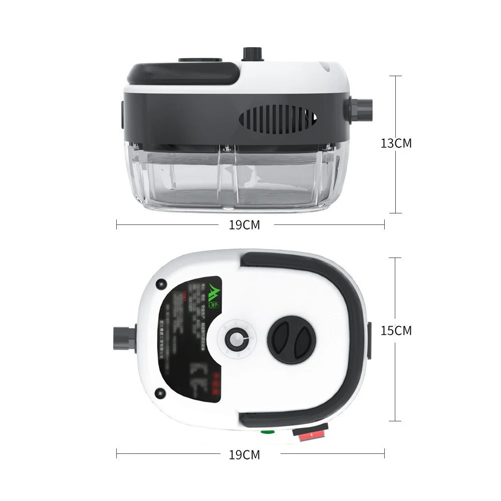 Zimonto - 2500W Portable Handheld Steam Cleaner High Temperature Pressurized Steam Cleaning Machine with Brush Heads for Furniture Car