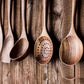 5-Piece Ergonomic Wooden Utensils Set for Non-Stick Cookware - Durable, Food-Contact Safe, All-Natural