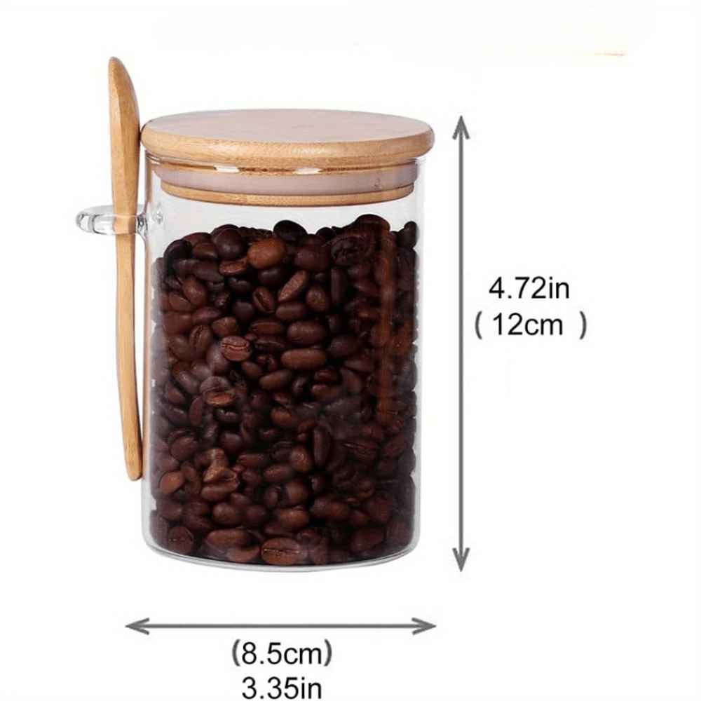 6-Piece 18oz Glass Storage Jars With Bamboo Lids, Eco-Friendly, Reusable, Flip-Top Design