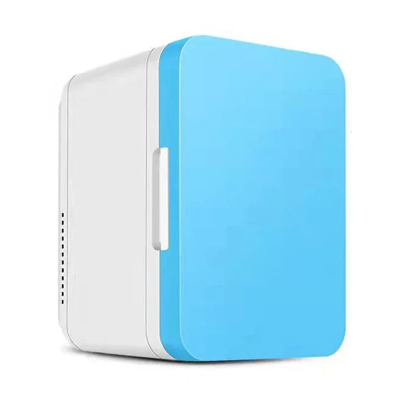 Zimonto - 8L Portable Vehicle Refrigerator Mini Fridge Car And Home Dual-Use For Cooling Heating Refrigeration Dormitory Household Beauty Blue