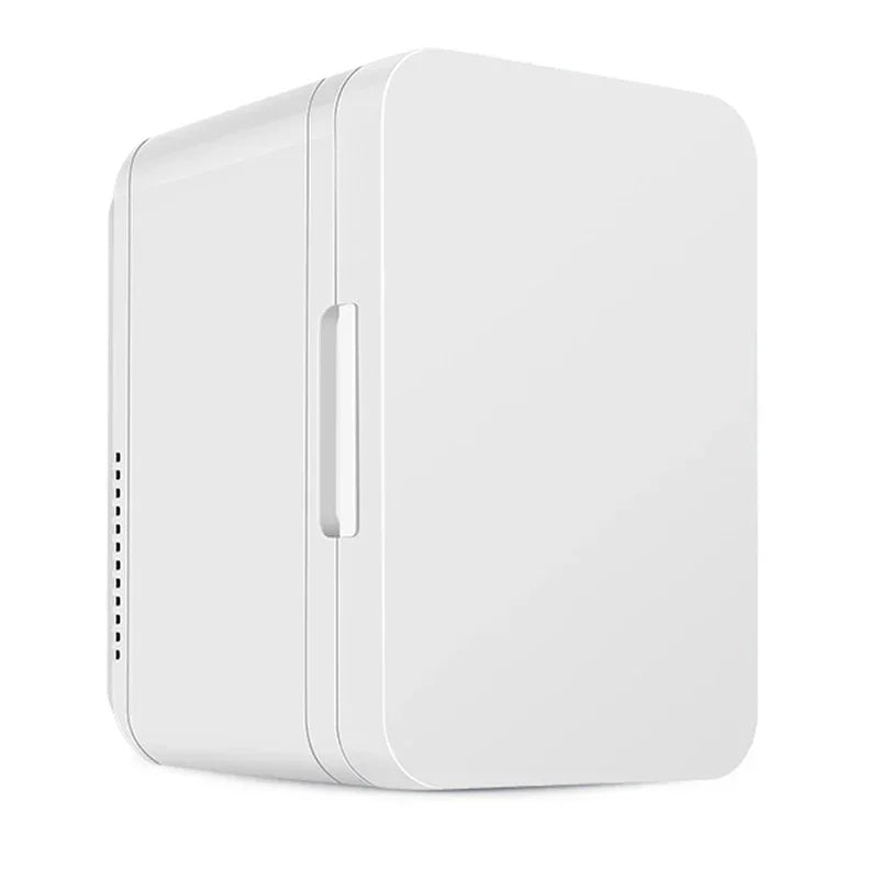 Zimonto - 8L Portable Vehicle Refrigerator Mini Fridge Car And Home Dual-Use For Cooling Heating Refrigeration Dormitory Household Beauty White