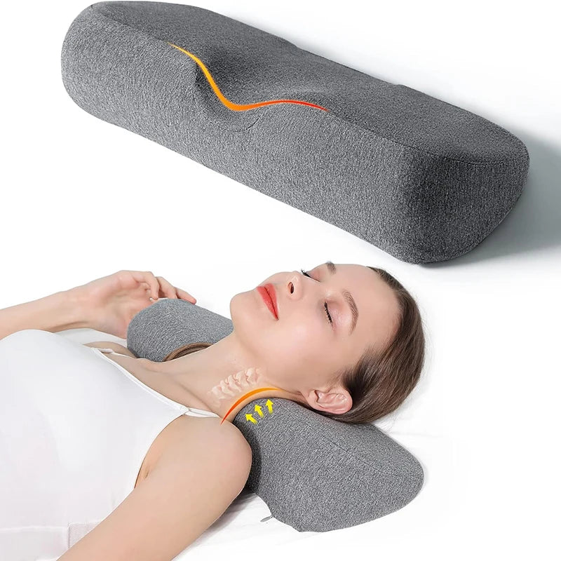 Zimonto - Cervical Pillow, Memory Foam Contour Pillow, Bed Pillows for Side Sleeper Ergonomic Orthopedic Sleeping Pillow, Neck Pillow