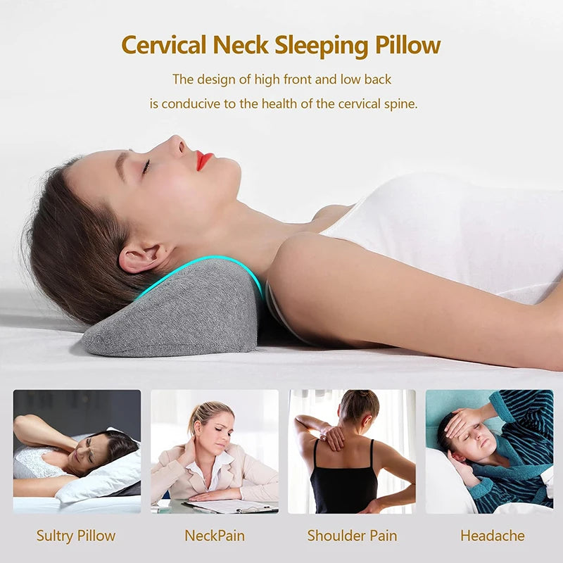 Zimonto - Cervical Pillow, Memory Foam Contour Pillow, Bed Pillows for Side Sleeper Ergonomic Orthopedic Sleeping Pillow, Neck Pillow