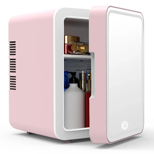Zimonto - 4L Makeup Mini Fridge for Bedroom Car Office & Dorm Cooler & Warmer Portable Small Refrigerator for Cosmetics, Skin Care pink us