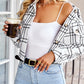 Zimonto - Womens Casual Plaid Flannel ButtonUp Jacket