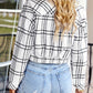 Zimonto - Womens Casual Plaid Flannel ButtonUp Jacket