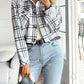 Zimonto - Womens Casual Plaid Flannel ButtonUp Jacket