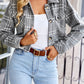 Zimonto - Womens Casual Plaid Flannel ButtonUp Jacket