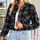 Zimonto - Womens Casual Plaid Flannel ButtonUp Jacket