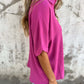 Zimonto - Full Size Collared Neck Half Sleeve Shirt Plus Size