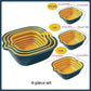 6-Piece Multipurpose Colander Set - Durable, Stackable, Electricity-Free Kitchen Tool for Pasta and Veggies