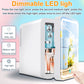 Zimonto - 6L mirror beauty makeup refrigerator skin cosmetics skin care mask hot and cold storage portable LED Mini Fridge