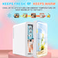 Zimonto - 6L mirror beauty makeup refrigerator skin cosmetics skin care mask hot and cold storage portable LED Mini Fridge