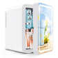 Zimonto - 6L mirror beauty makeup refrigerator skin cosmetics skin care mask hot and cold storage portable LED Mini Fridge Ships from USA White US Plug