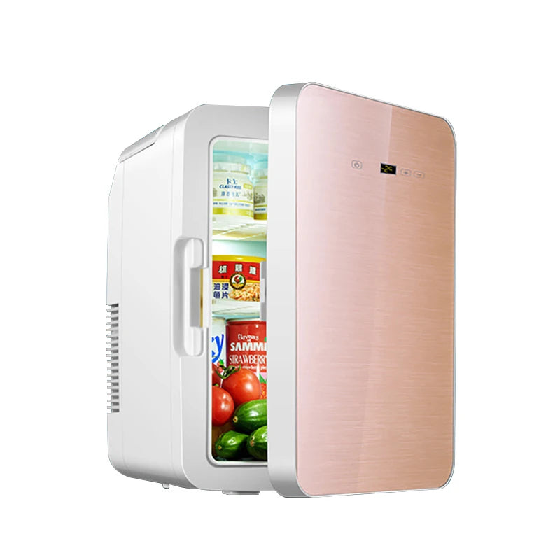 Zimonto - 12L Portable Mini Refrigerator Student Dormitory Heating And Cooling Cosmetics Car Home Dual-Use Refrigeration And Preservation