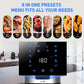 Zimonto - 1PC KitCook Large Air Fryer XL, 1500W 120V 6.8QT Stainless Steel Air Fryers Oven, Nonstick Basket, LED Touch Screen