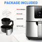 Zimonto - 1PC KitCook Large Air Fryer XL, 1500W 120V 6.8QT Stainless Steel Air Fryers Oven, Nonstick Basket, LED Touch Screen