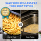 Zimonto - 1PC KitCook Large Air Fryer XL, 1500W 120V 6.8QT Stainless Steel Air Fryers Oven, Nonstick Basket, LED Touch Screen