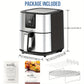 Zimonto - 1PC KitCook Large Air Fryer XL, 1500W 120V 6.8QT Stainless Steel Air Fryers Oven, Nonstick Basket, LED Touch Screen
