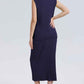 Stylish Womens Ribbed Knit VNeck Top  Midi Skirt Set
