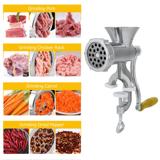 Zimonto - Grinding Machine Pepper Grinder Household Aluminum Alloy Manual Sausage Meat Grinder Pepper Spice Grinding Machine Kitchen Tools