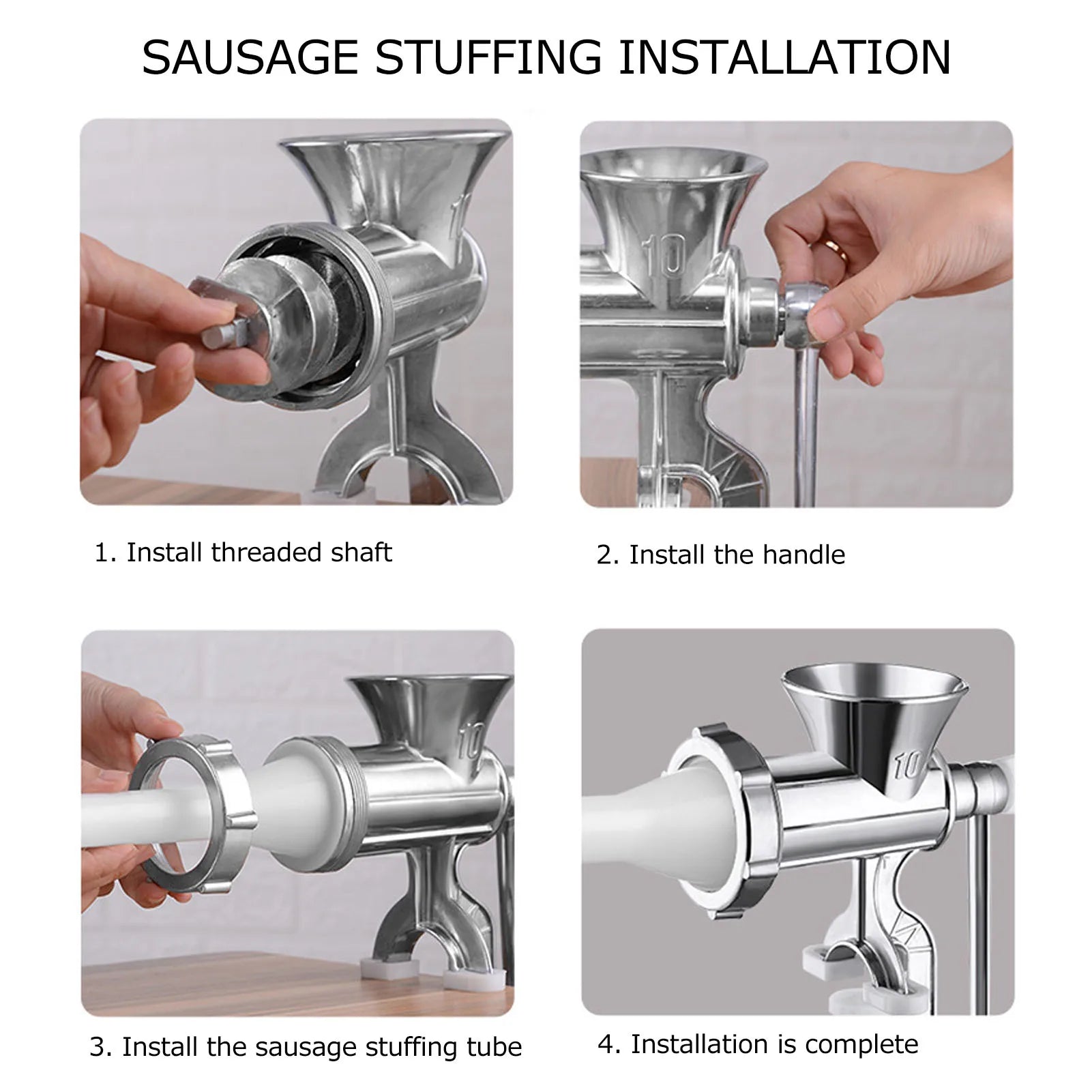Zimonto - Grinding Machine Pepper Grinder Household Aluminum Alloy Manual Sausage Meat Grinder Pepper Spice Grinding Machine Kitchen Tools