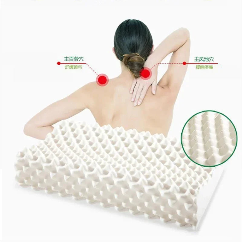 Zimonto - 100% Thailand latex pillow Natural Latex Neck Memory Pillows adult children cervical spine massage pillow core home hotel pillow
