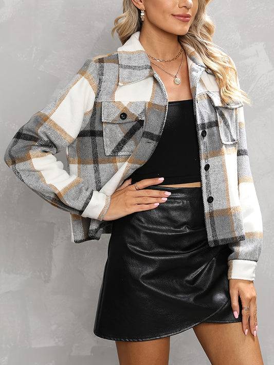 Zimonto - Womens Plaid Flannel Jacket Casual Fall Weekend Wear