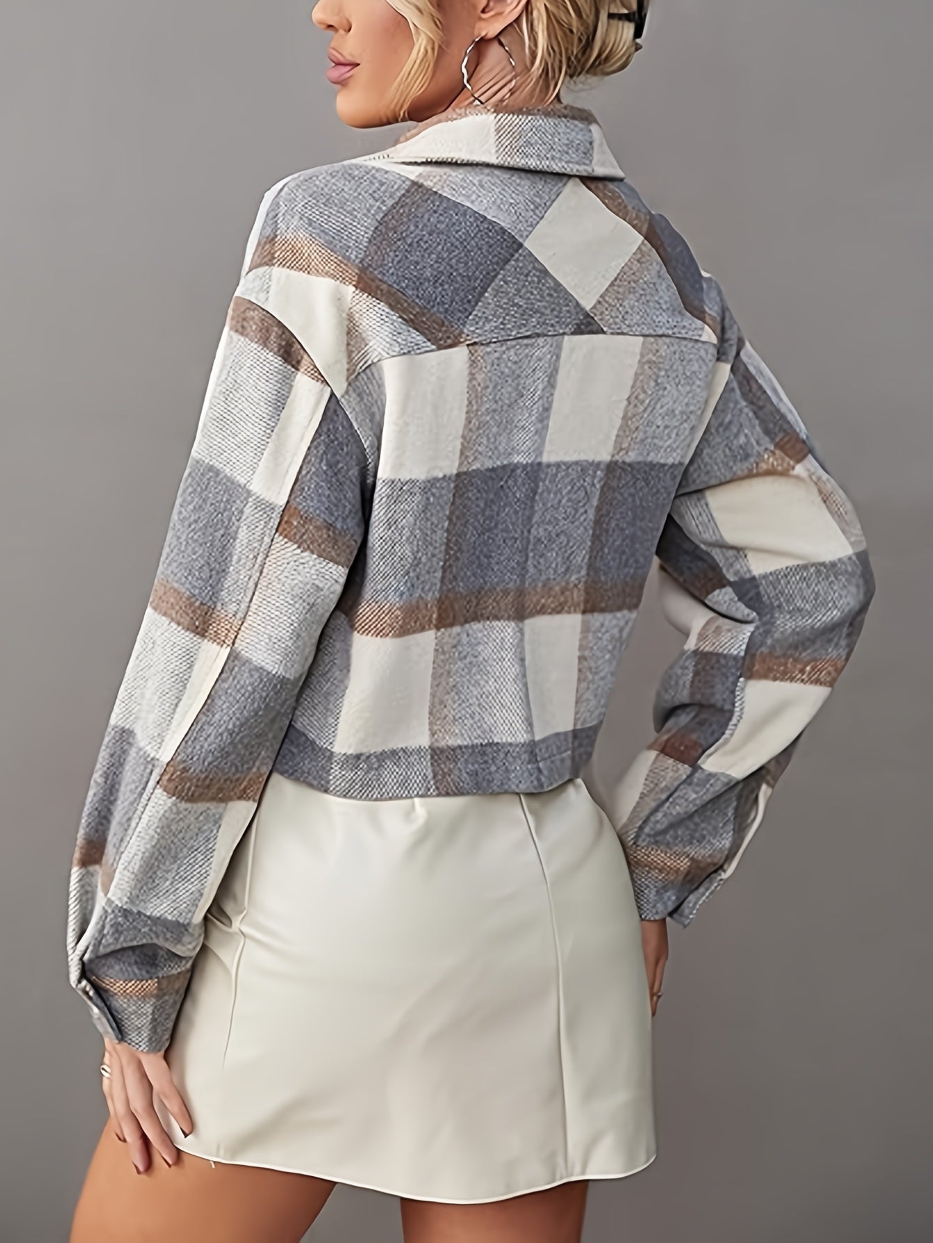 Zimonto - Womens Plaid Flannel Jacket Casual Fall Weekend Wear