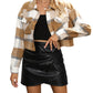 Zimonto - Womens Plaid Flannel Jacket Casual Fall Weekend Wear
