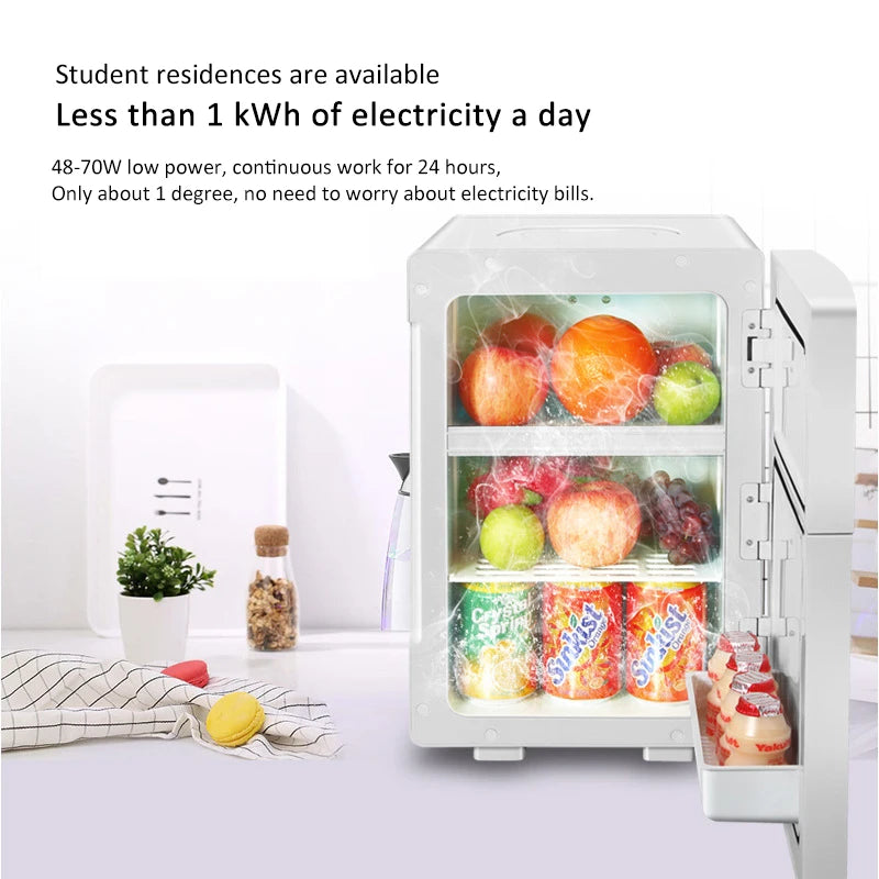 Zimonto - Rapid Refrigeration Fridge Slide Portable 20L Mini Fridge Triple-core Mini Car Refrigerator