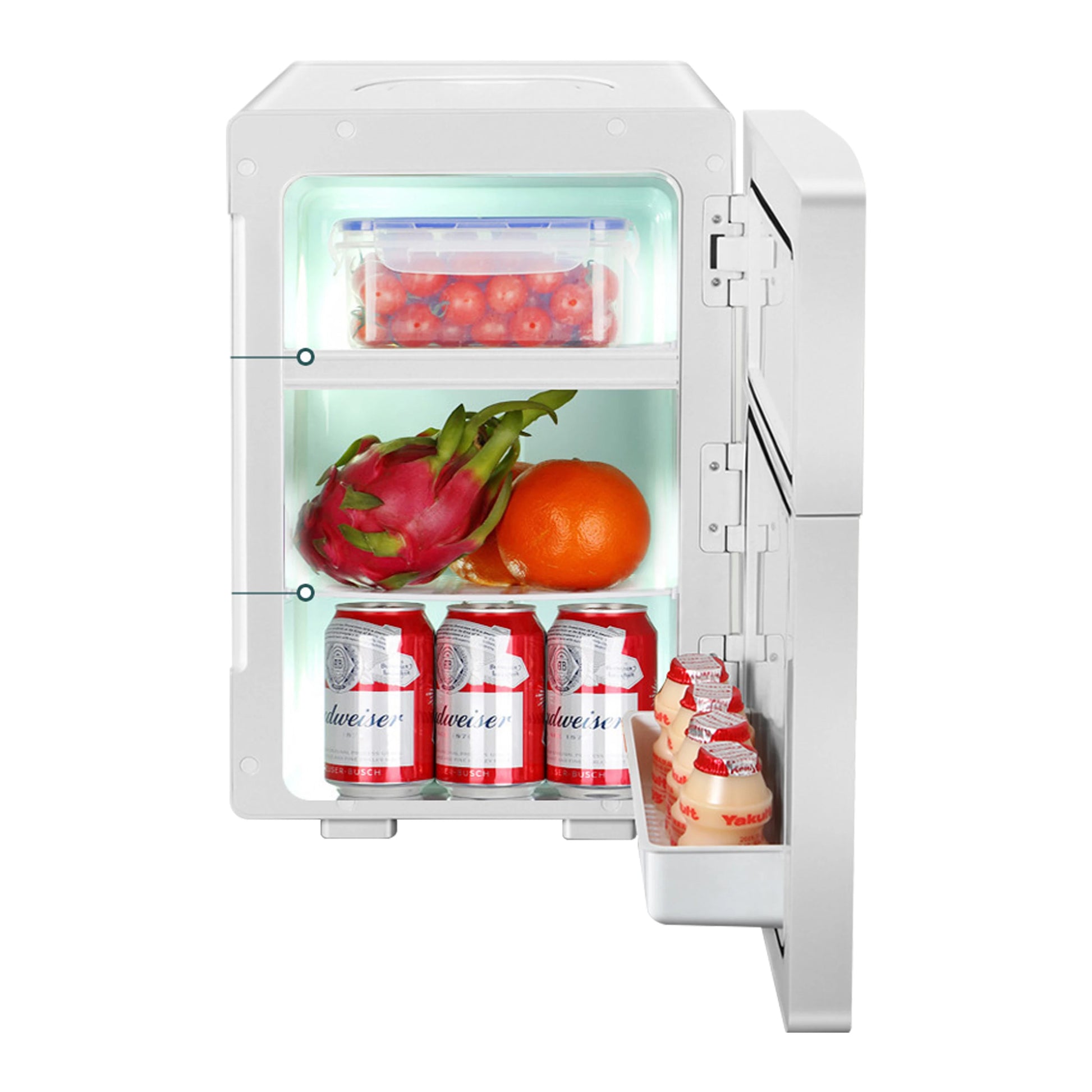 Zimonto - Rapid Refrigeration Fridge Slide Portable 20L Mini Fridge Triple-core Mini Car Refrigerator