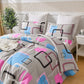 Zimonto - 3 Pieces Comforter Set With Geometric Pattern, Luxury Soft Comforter For All Season, Ultra Soft 100% Microfiber Polyester