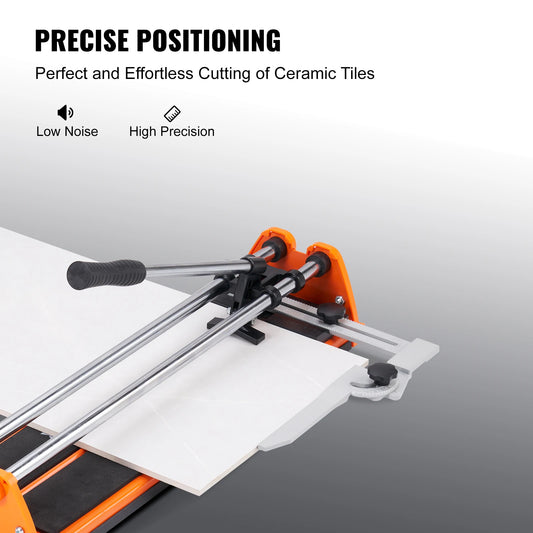 Zimonto - VEVOR Manual Tile Cutter Laser Positioning Single Rails W/ Supporting Feet Professional Push Knife for Cutting Ceramic Porcelain