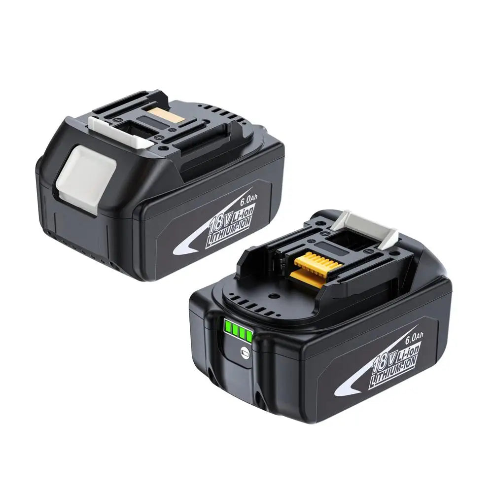 Zimonto - 2-Pack BL1860 18V 6000mAh Lithium-ion Battery Makita LXT Cordless Power Tools