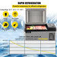 Zimonto - VEVOR Car Refrigerator 20L Compressor Portable Small Refrigerator Freezer Mini Electric Cooler for Driving Travel Fishing Outdoo