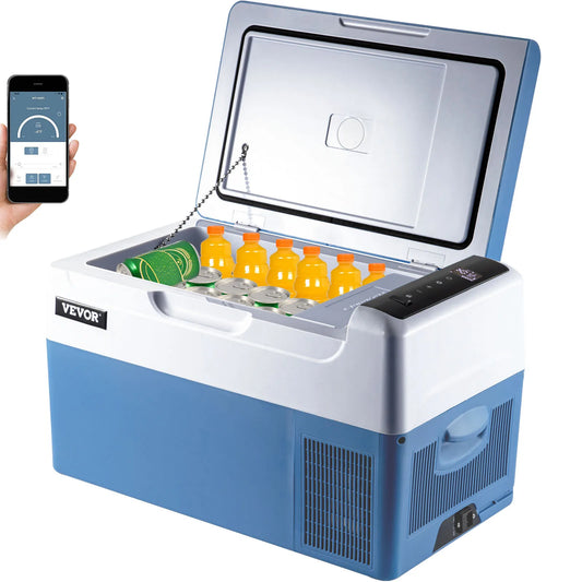 Zimonto - VEVOR Car Refrigerator 22L Compressor Portable Small Refrigerator Freezer Mini Electric Cooler for Driving Travel Fishing Outdoo