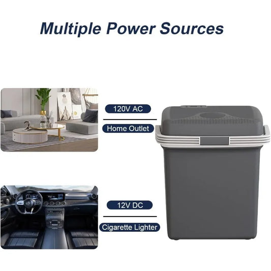 Zimonto - Electric Cooler & Warmer28QT/26L, Portable Car Fridge (48℉~139℉), Car Cooler Plug in, Electric Car Coolers,12V Refrigerator