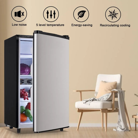 Zimonto - Mini Fridge, Compact Refrigerator with Temp Adjustable Control, Energy-efficient, for Home Kitchen Apartment Dorm Office