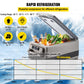 Zimonto - VEVOR Portable Small Car Freezer 45L Mini Car Refrigerator 60W Cooler 12V Portable Vehicle Car Fridge For Home and Outdoor Use