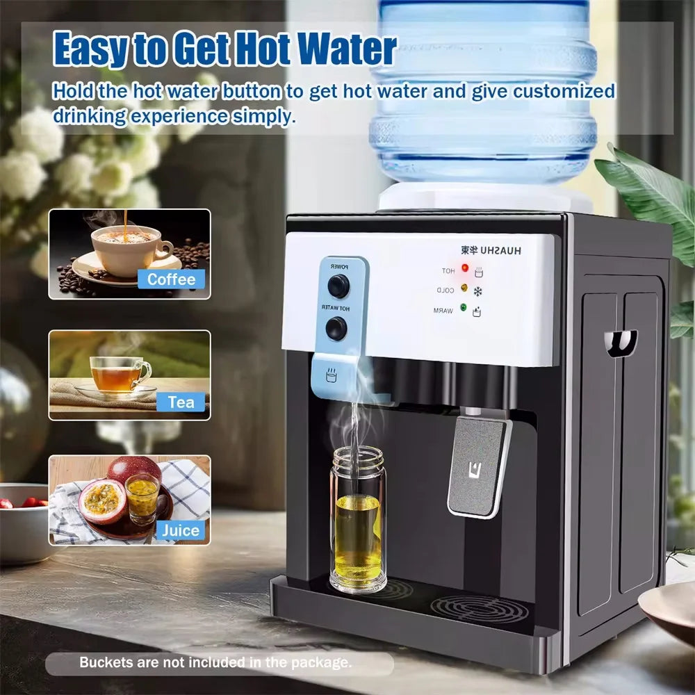 Zimonto - 5 Gallon Top Loading Water Cooler Dispenser Countertop Hot+Cold Drinking Machine