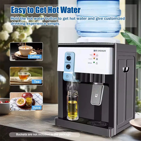 Zimonto - 5 Gallon Top Loading Water Cooler Dispenser Countertop Hot+Cold Drinking Machine