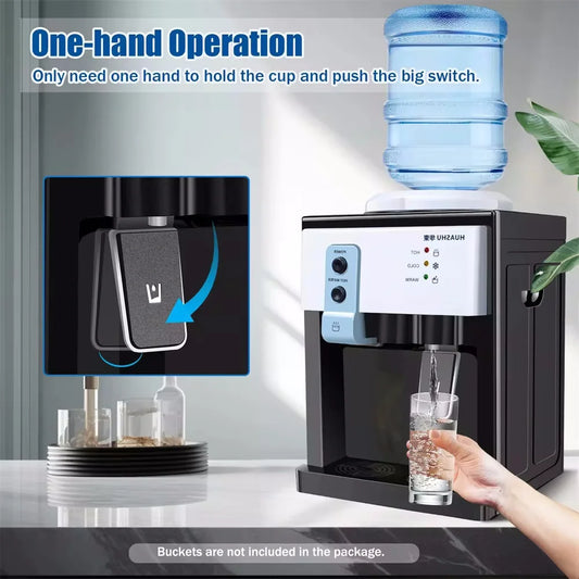 Zimonto - 5 Gallon Top Loading Water Cooler Dispenser Countertop Hot+Cold Drinking Machine