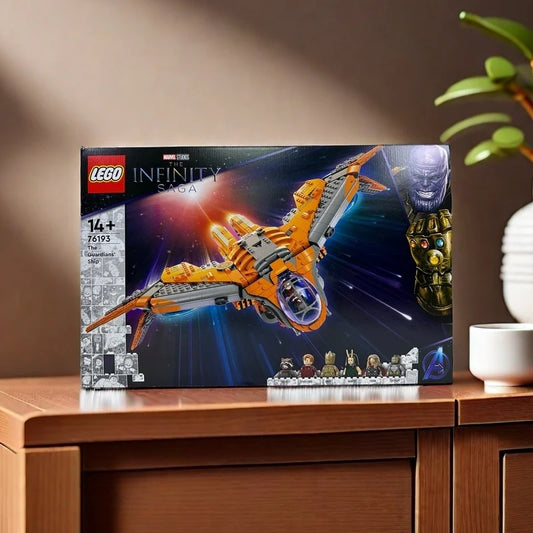 Zimonto - 76193 LEGO The Guardians’ Ship,Large Avengers Spaceship Model with Thor & Star-Lord Minifigures, Superhero Movie Inspired Set