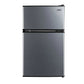 Zimonto - 3.2 Cu Ft Two Door Mini Fridge with Freezer, Stainless Steel, E-star United States Stainless Steel