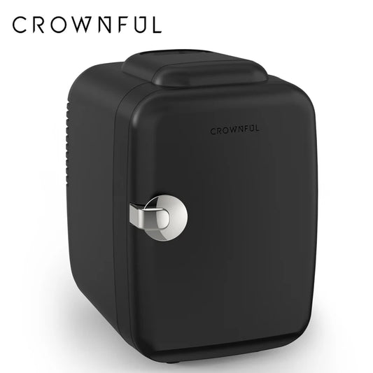 Zimonto - Crownful 4L Mini Fridge 110V 220V Beauty Makeup Skincare Refrigerator AC/DC Heated Cooling Beauty Refrigerator Car Mini Fridge